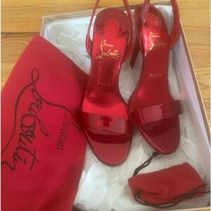 Brand new sandals. I have the box and bag as well as the the heel tips.